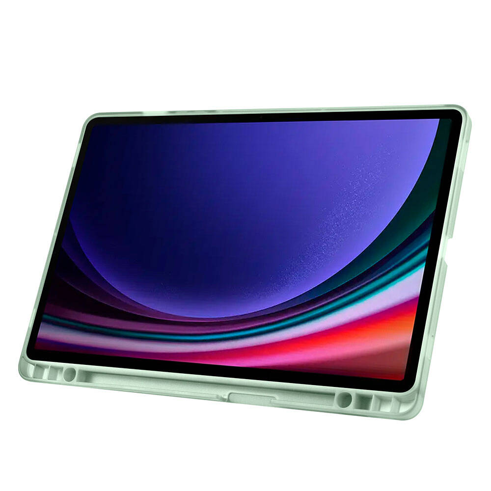 Galaxy Tab S10 Lite Kılıf Zore Tri Folding Kalem Bölmeli Standlı Kılıf Siyah