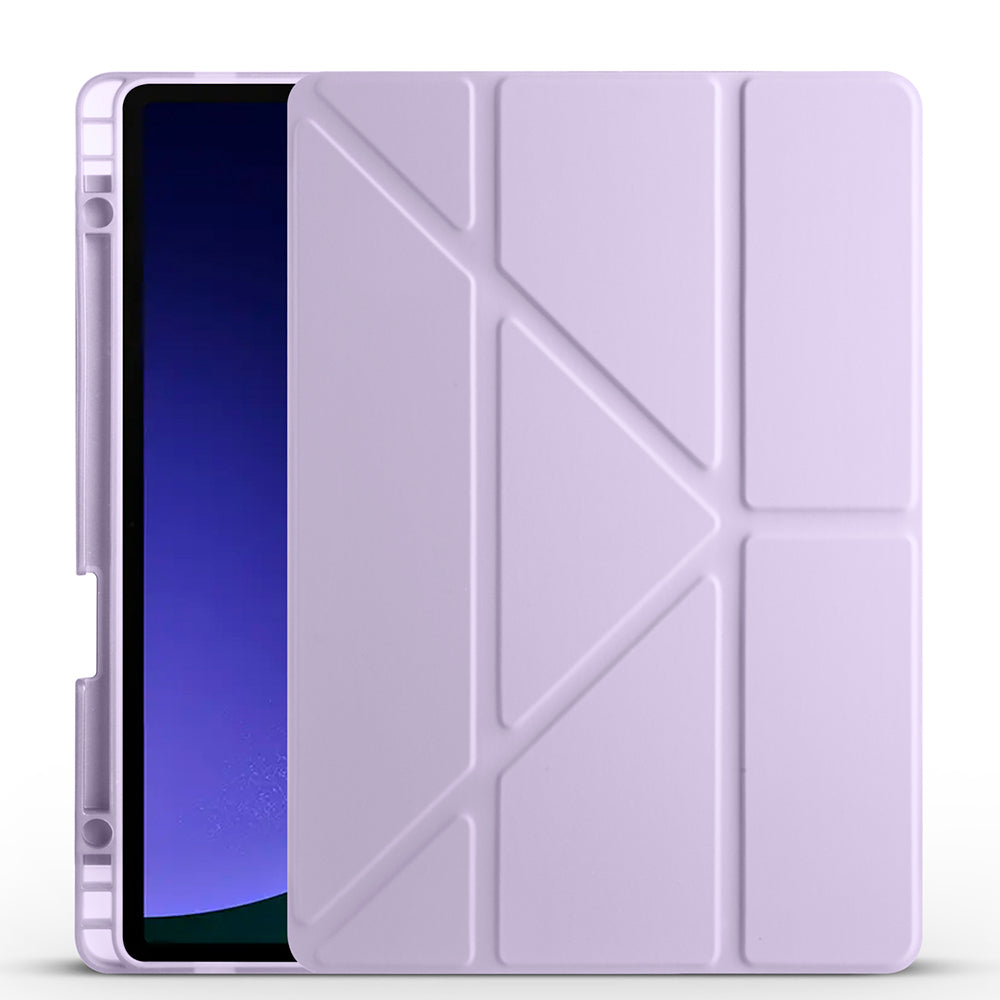 Galaxy Tab S10 Lite Kılıf Zore Tri Folding Kalem Bölmeli Standlı Kılıf Siyah