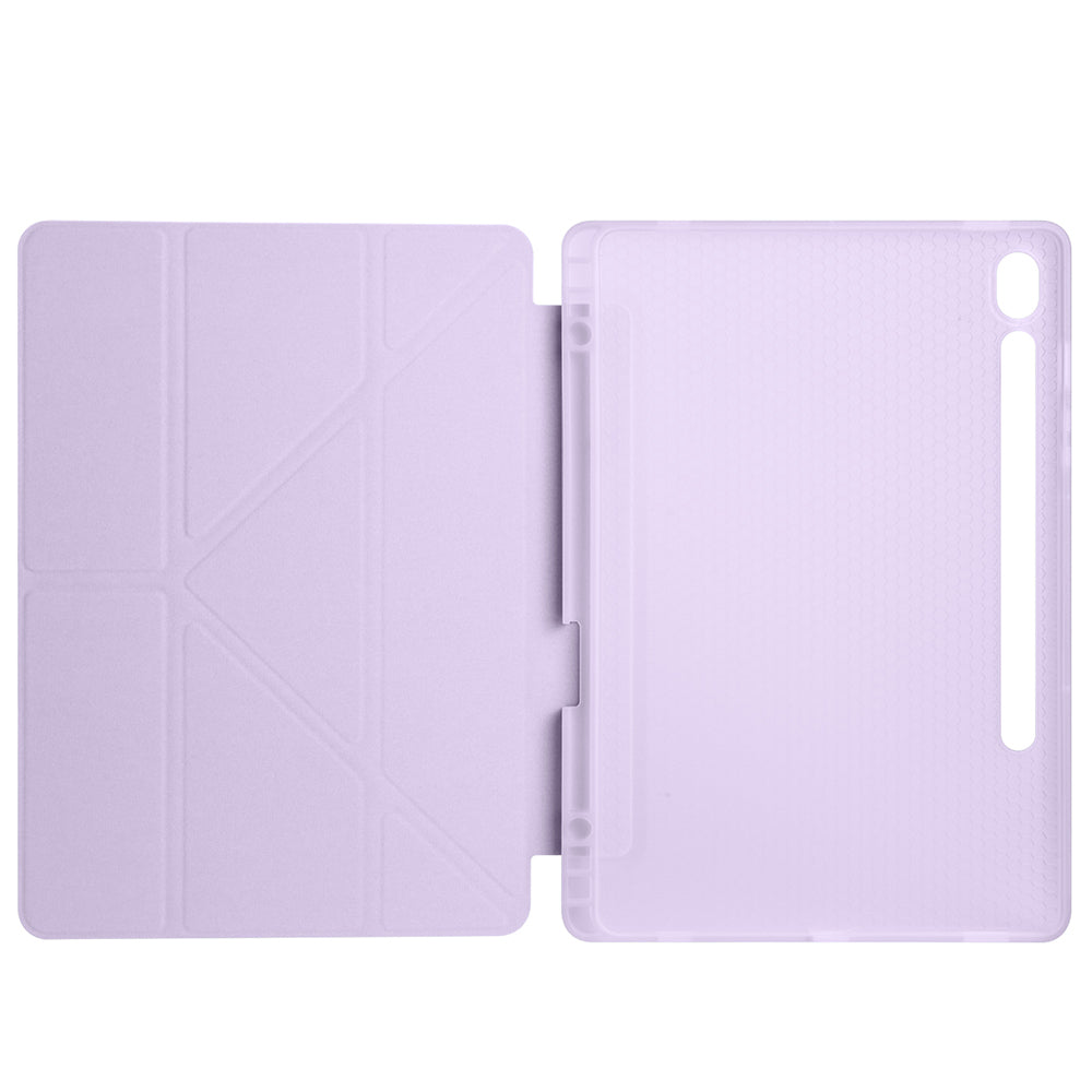 Galaxy Tab S10 Lite Kılıf Zore Tri Folding Kalem Bölmeli Standlı Kılıf Siyah