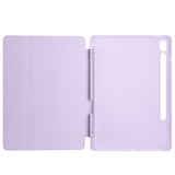 Galaxy Tab S10 Lite Kılıf Zore Tri Folding Kalem Bölmeli Standlı Kılıf Siyah