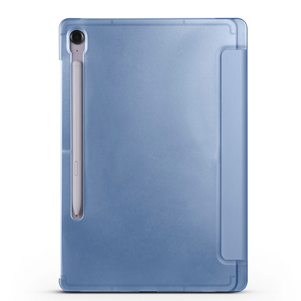 Galaxy Tab S10 Lite Zore Smart Cover Kalem Bölmeli Standlı 1-1 Kılıf Petrol Mavi