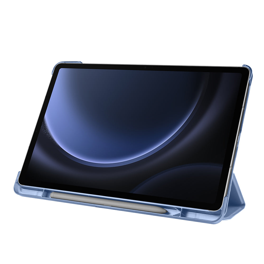 Galaxy Tab S10 Lite Zore Smart Cover Kalem Bölmeli Standlı 1-1 Kılıf Petrol Mavi