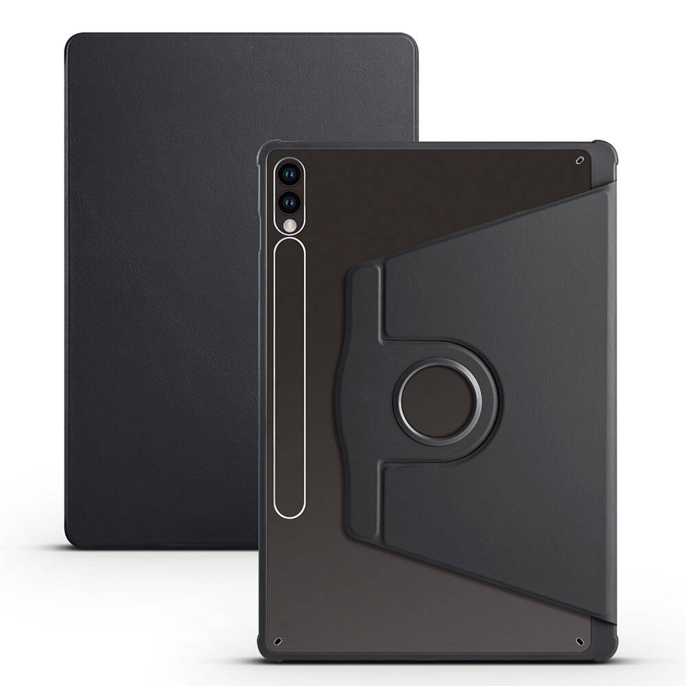 Galaxy Tab S10 Plus Kılıf Zore Termik Kalem Bölmeli Dönebilen Standlı Kılıf Lavendery Gray