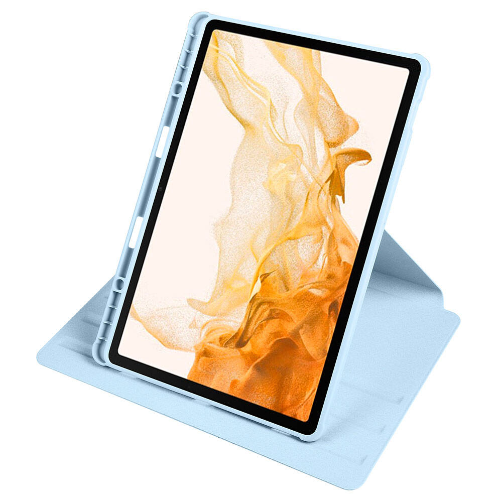 Galaxy Tab S10 Plus Kılıf Zore Termik Kalem Bölmeli Dönebilen Standlı Kılıf Açık Yeşil