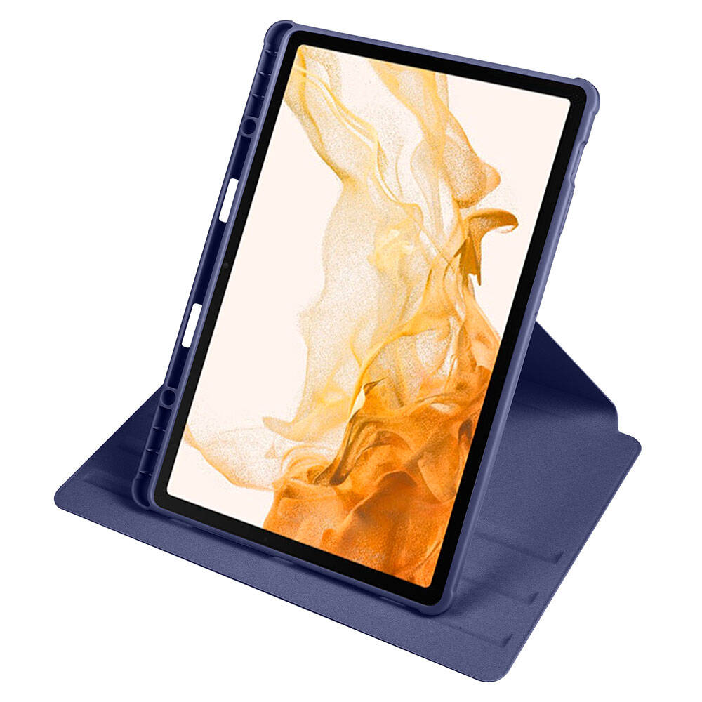 Galaxy Tab S10 Plus Kılıf Zore Termik Kalem Bölmeli Dönebilen Standlı Kılıf Lavendery Gray