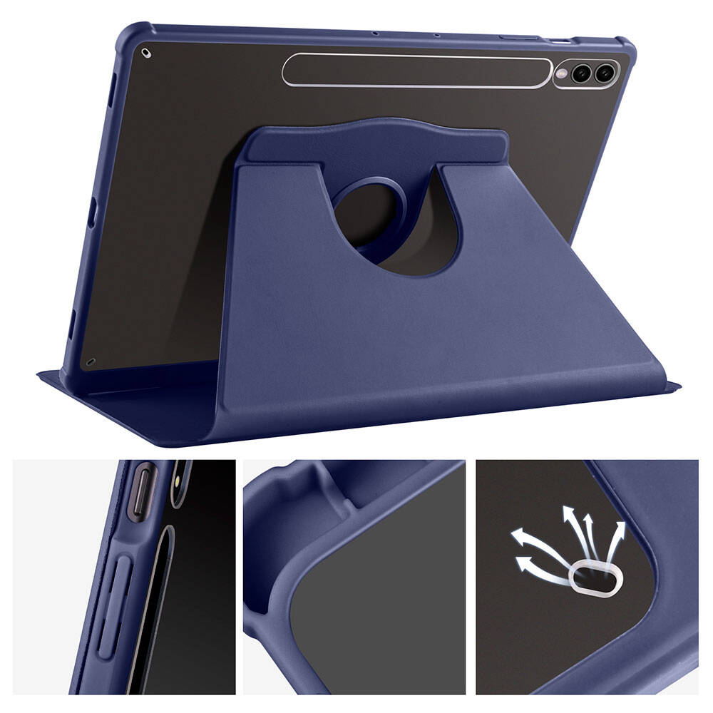 Galaxy Tab S10 Plus Kılıf Zore Termik Kalem Bölmeli Dönebilen Standlı Kılıf Açık Yeşil