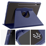 Galaxy Tab S10 Plus Kılıf Zore Termik Kalem Bölmeli Dönebilen Standlı Kılıf Lavendery Gray