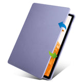 Galaxy Tab S10 Plus Kılıf Zore Termik Kalem Bölmeli Dönebilen Standlı Kılıf Lavendery Gray