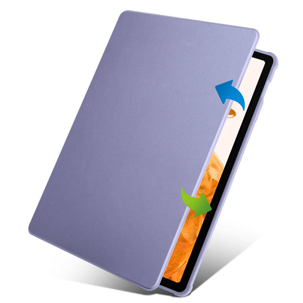 Galaxy Tab S10 Plus Kılıf Zore Termik Kalem Bölmeli Dönebilen Standlı Kılıf Açık Yeşil