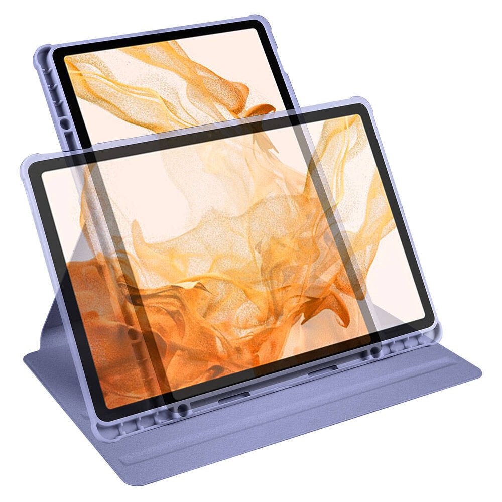 Galaxy Tab S10 Plus Kılıf Zore Termik Kalem Bölmeli Dönebilen Standlı Kılıf Açık Yeşil