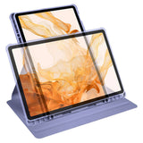 Galaxy Tab S10 Plus Kılıf Zore Termik Kalem Bölmeli Dönebilen Standlı Kılıf Lavendery Gray