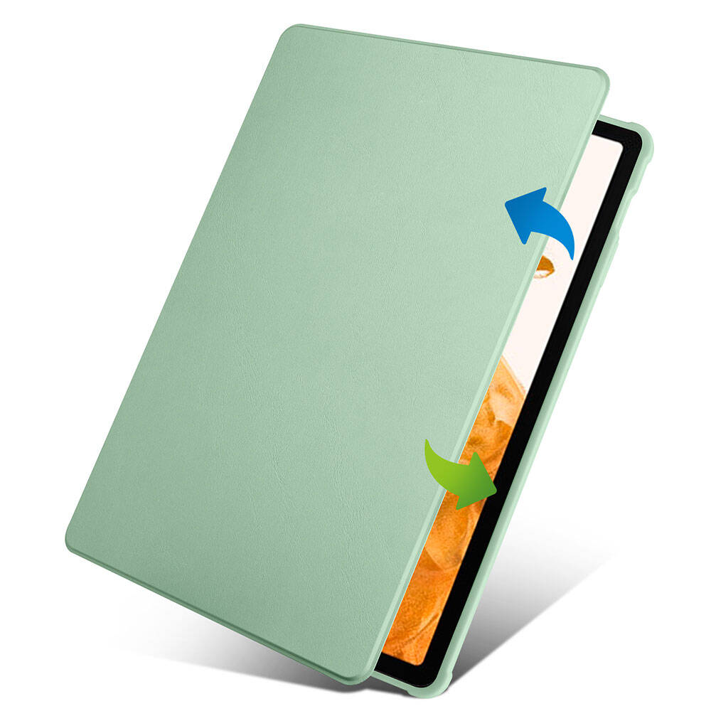 Galaxy Tab S10 Plus Kılıf Zore Termik Kalem Bölmeli Dönebilen Standlı Kılıf Lavendery Gray