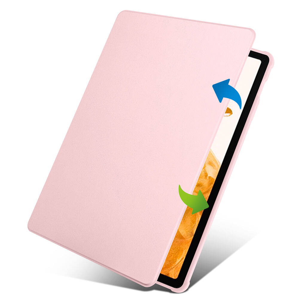 Galaxy Tab S10 Plus Kılıf Zore Termik Kalem Bölmeli Dönebilen Standlı Kılıf Açık Yeşil