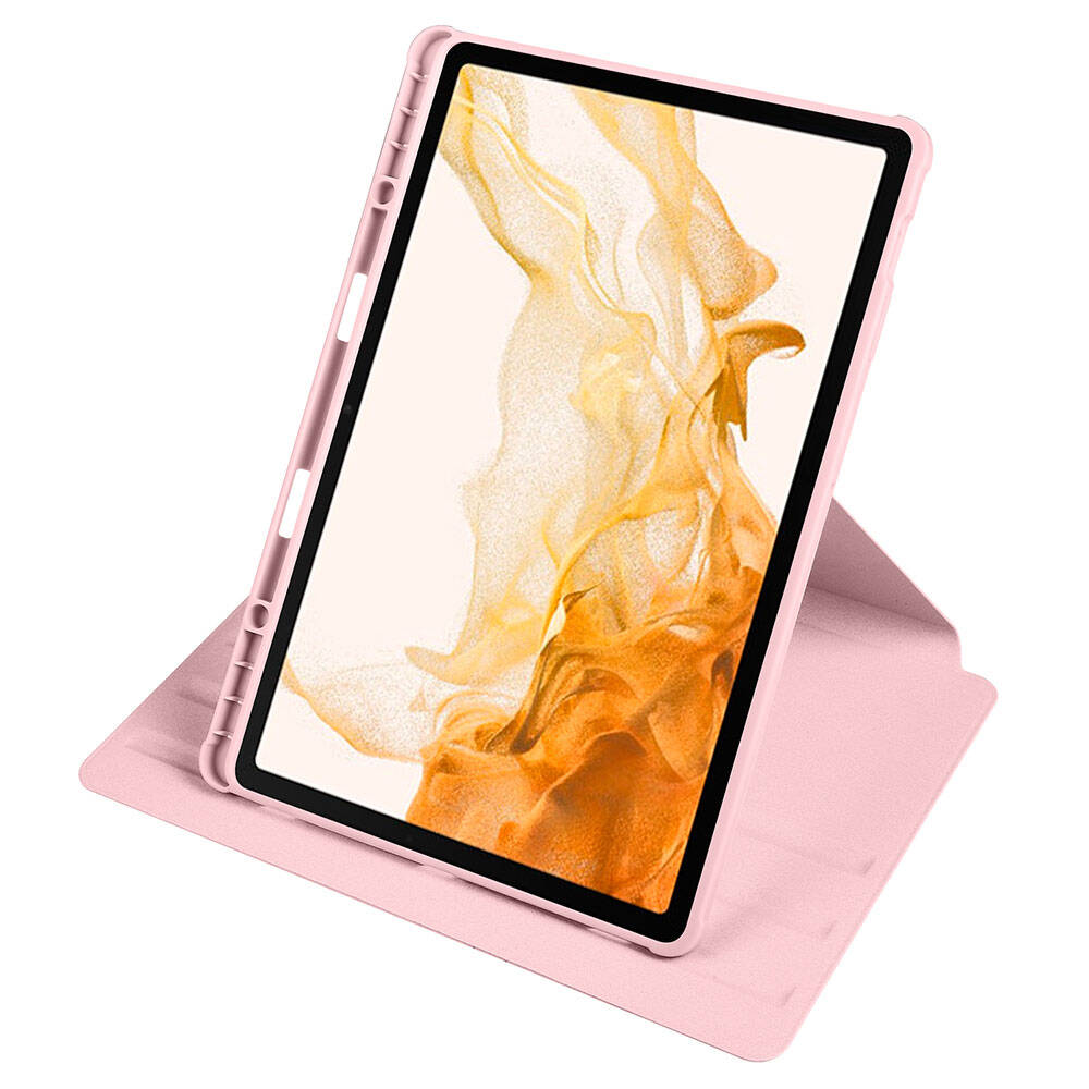 Galaxy Tab S10 Plus Kılıf Zore Termik Kalem Bölmeli Dönebilen Standlı Kılıf Açık Yeşil