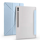 Galaxy Tab S10 Ultra Kılıf Zore Tri Folding Kalem Bölmeli Standlı Kılıf Siyah