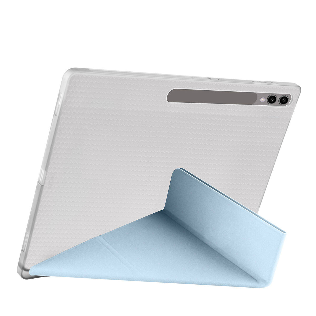 Galaxy Tab S10 Ultra Kılıf Zore Tri Folding Kalem Bölmeli Standlı Kılıf Siyah