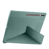 Galaxy Tab S10 Ultra Kılıf Zore Tri Folding Kalem Bölmeli Standlı Kılıf Siyah