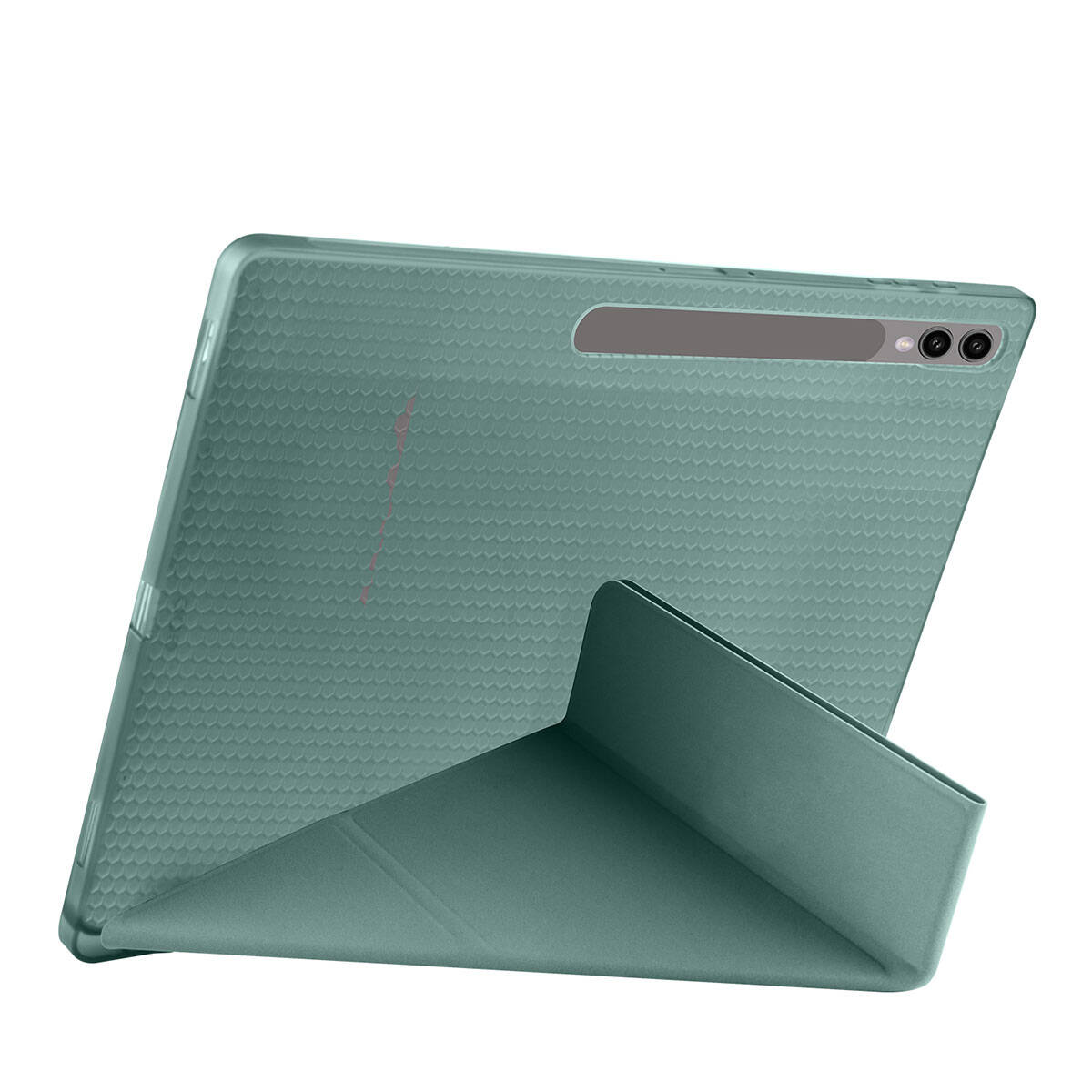 Galaxy Tab S10 Ultra Kılıf Zore Tri Folding Kalem Bölmeli Standlı Kılıf Siyah