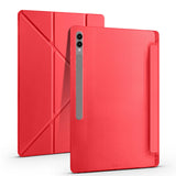 Galaxy Tab S10 Ultra Kılıf Zore Tri Folding Kalem Bölmeli Standlı Kılıf Siyah
