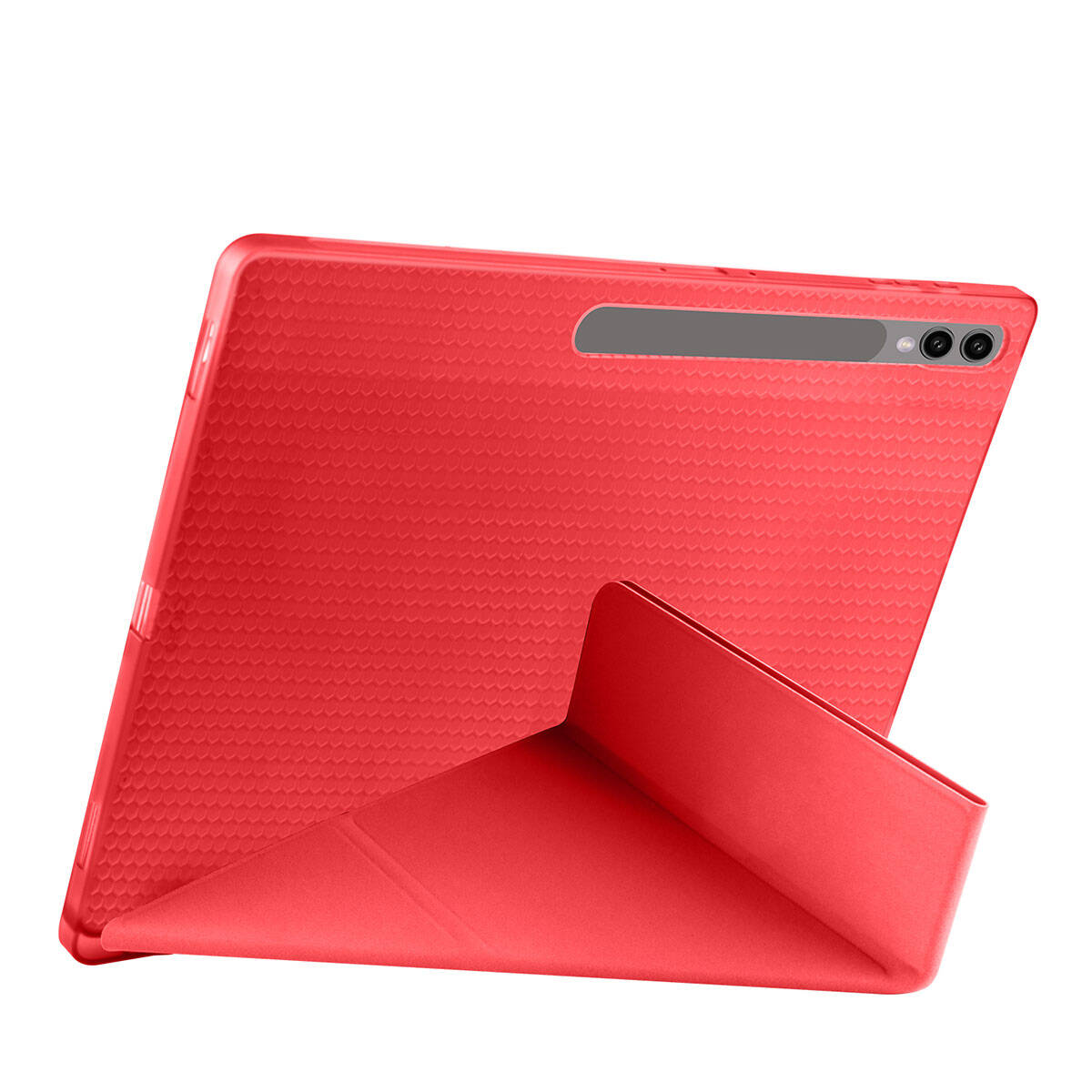 Galaxy Tab S10 Ultra Kılıf Zore Tri Folding Kalem Bölmeli Standlı Kılıf Siyah