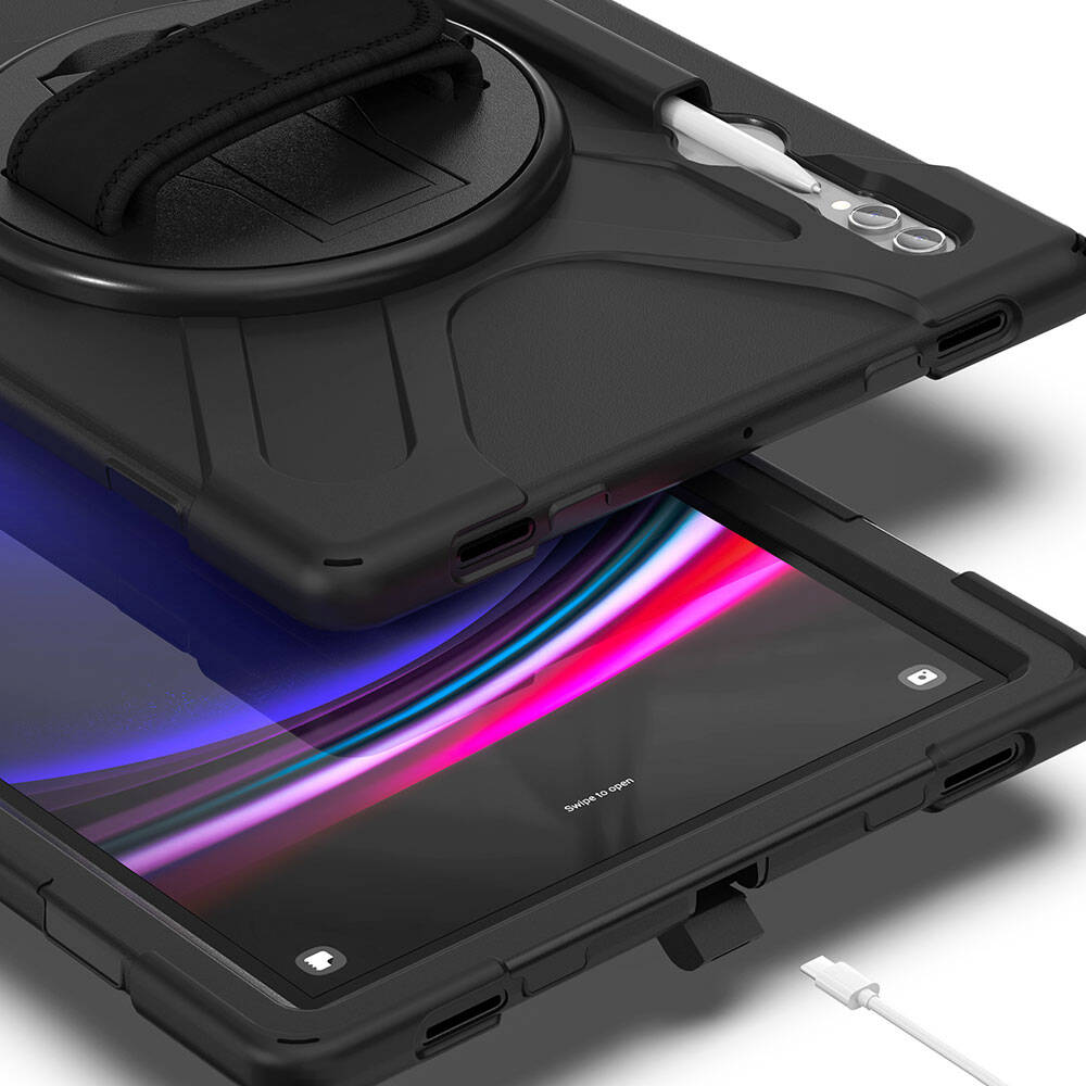 Galaxy Tab S10 Ultra Zore Defender Tablet Silikon Siyah