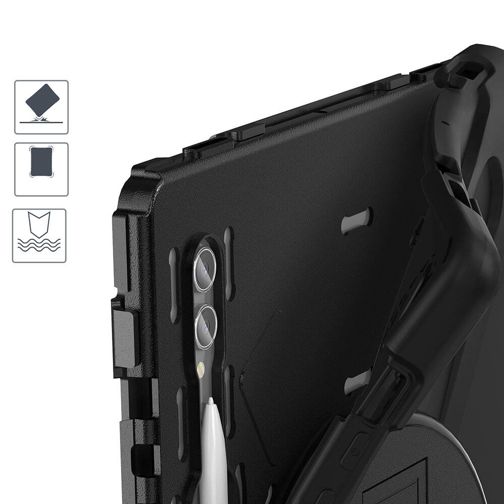 Galaxy Tab S10 Ultra Zore Defender Tablet Silikon Siyah