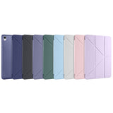 Galaxy Tab S11 Kılıf Zore Tri Folding Kalem Bölmeli Standlı Kılıf Gri