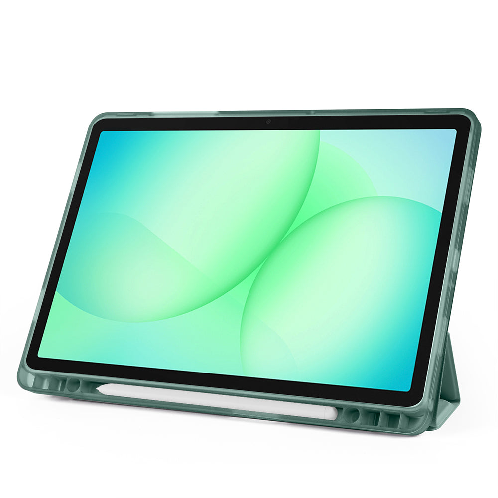 Galaxy Tab S11 Kılıf Zore Tri Folding Kalem Bölmeli Standlı Kılıf Mavi