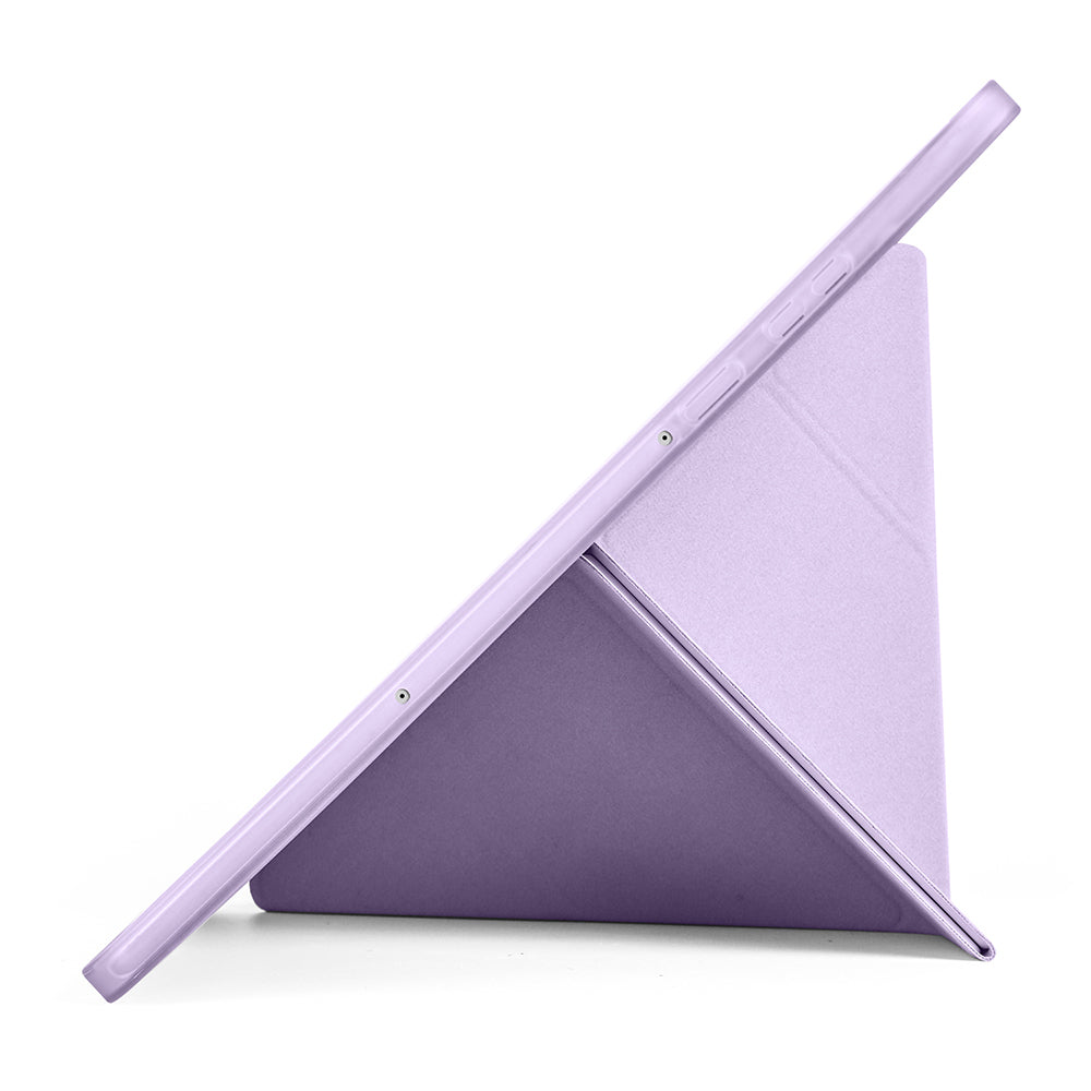 Galaxy Tab S11 Kılıf Zore Tri Folding Kalem Bölmeli Standlı Kılıf Gri