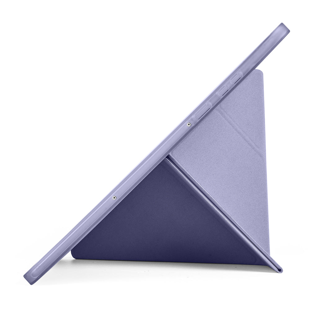 Galaxy Tab S11 Kılıf Zore Tri Folding Kalem Bölmeli Standlı Kılıf Mavi