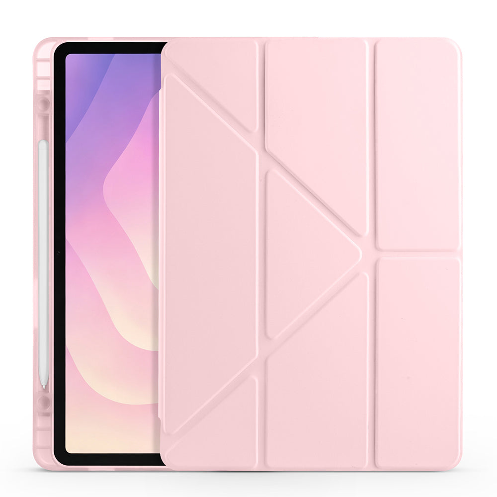 Galaxy Tab S11 Kılıf Zore Tri Folding Kalem Bölmeli Standlı Kılıf Mavi