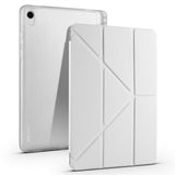 Galaxy Tab S11 Kılıf Zore Tri Folding Kalem Bölmeli Standlı Kılıf Gri