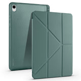 Galaxy Tab S11 Kılıf Zore Tri Folding Kalem Bölmeli Standlı Kılıf Koyu Yeşil