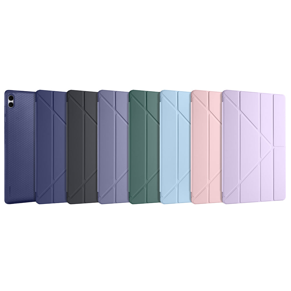 Galaxy Tab S11 Ultra Kılıf Zore Tri Folding Kalem Bölmeli Standlı Kılıf Siyah