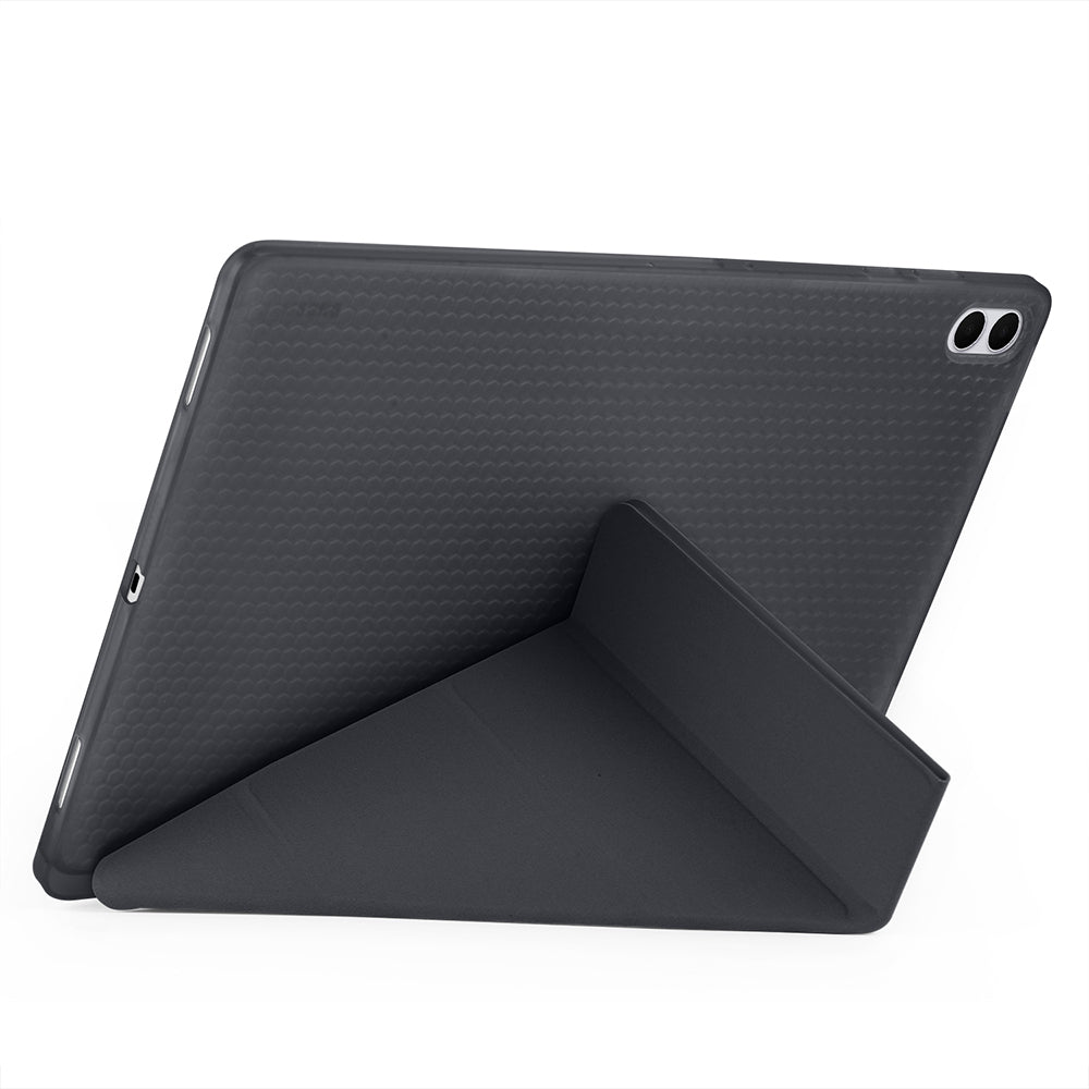 Galaxy Tab S11 Ultra Kılıf Zore Tri Folding Kalem Bölmeli Standlı Kılıf Lila
