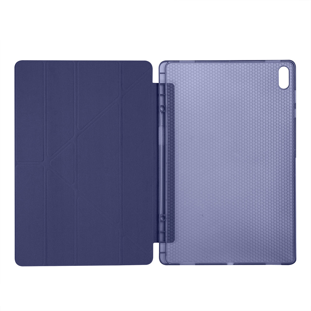Galaxy Tab S11 Ultra Kılıf Zore Tri Folding Kalem Bölmeli Standlı Kılıf Gri