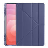 Galaxy Tab S11 Ultra Kılıf Zore Tri Folding Kalem Bölmeli Standlı Kılıf Gri