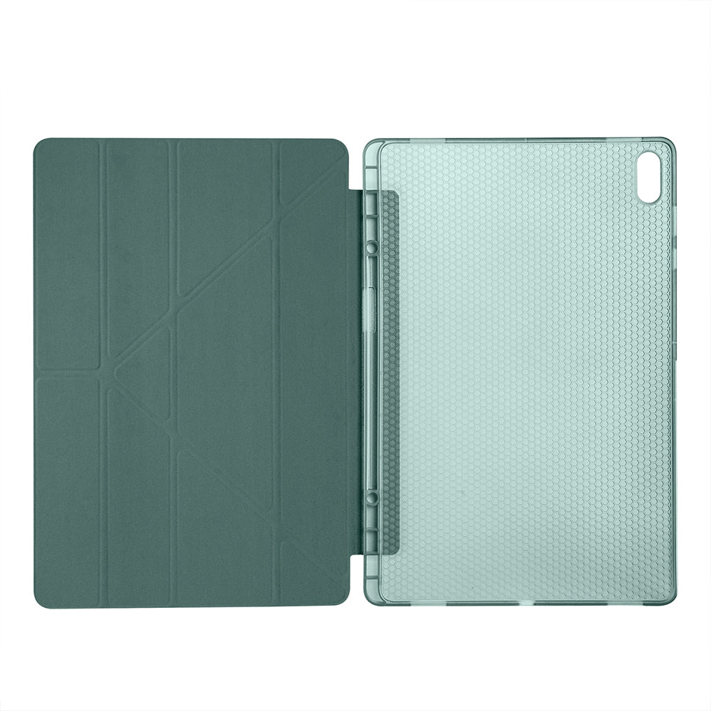 Galaxy Tab S11 Ultra Kılıf Zore Tri Folding Kalem Bölmeli Standlı Kılıf Mavi