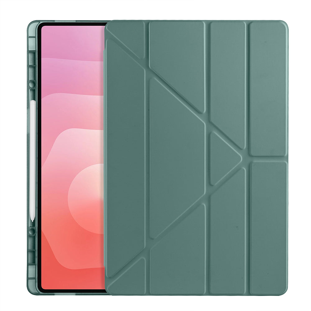 Galaxy Tab S11 Ultra Kılıf Zore Tri Folding Kalem Bölmeli Standlı Kılıf Lila