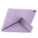 Galaxy Tab S11 Ultra Kılıf Zore Tri Folding Kalem Bölmeli Standlı Kılıf Gri