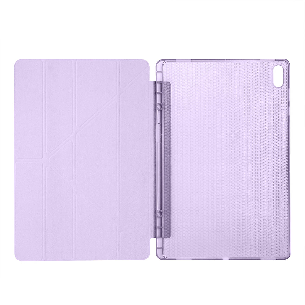 Galaxy Tab S11 Ultra Kılıf Zore Tri Folding Kalem Bölmeli Standlı Kılıf Rose Gold