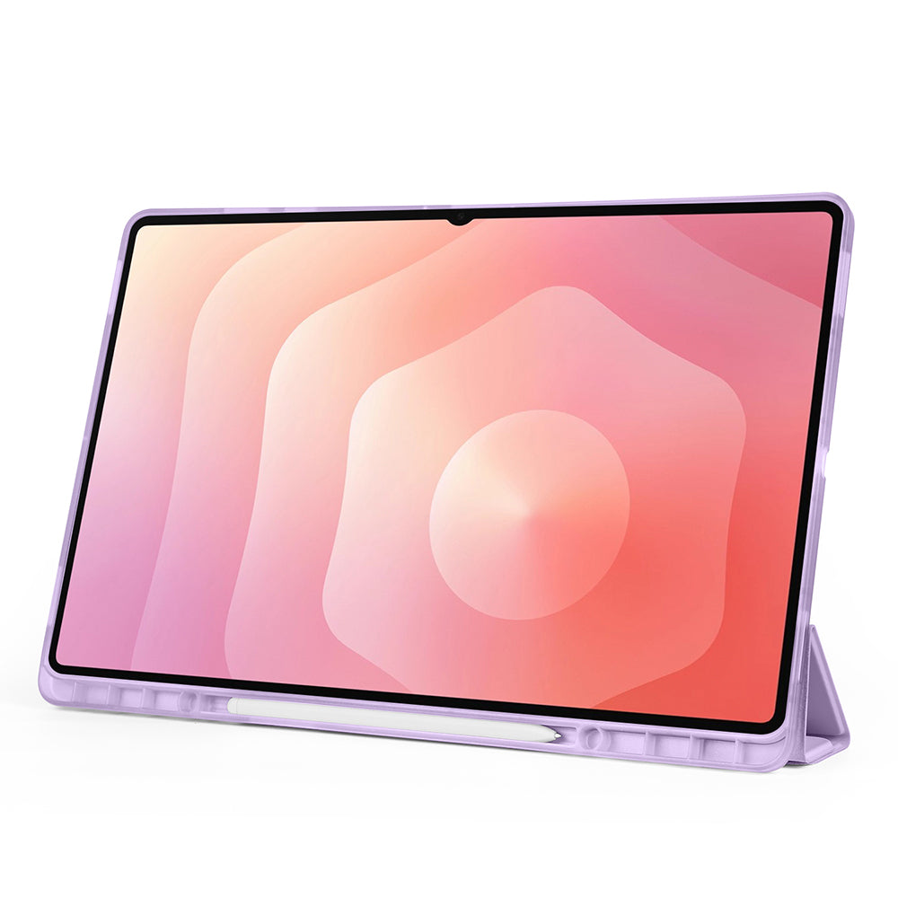 Galaxy Tab S11 Ultra Kılıf Zore Tri Folding Kalem Bölmeli Standlı Kılıf Koyu Yeşil