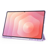 Galaxy Tab S11 Ultra Kılıf Zore Tri Folding Kalem Bölmeli Standlı Kılıf Lila
