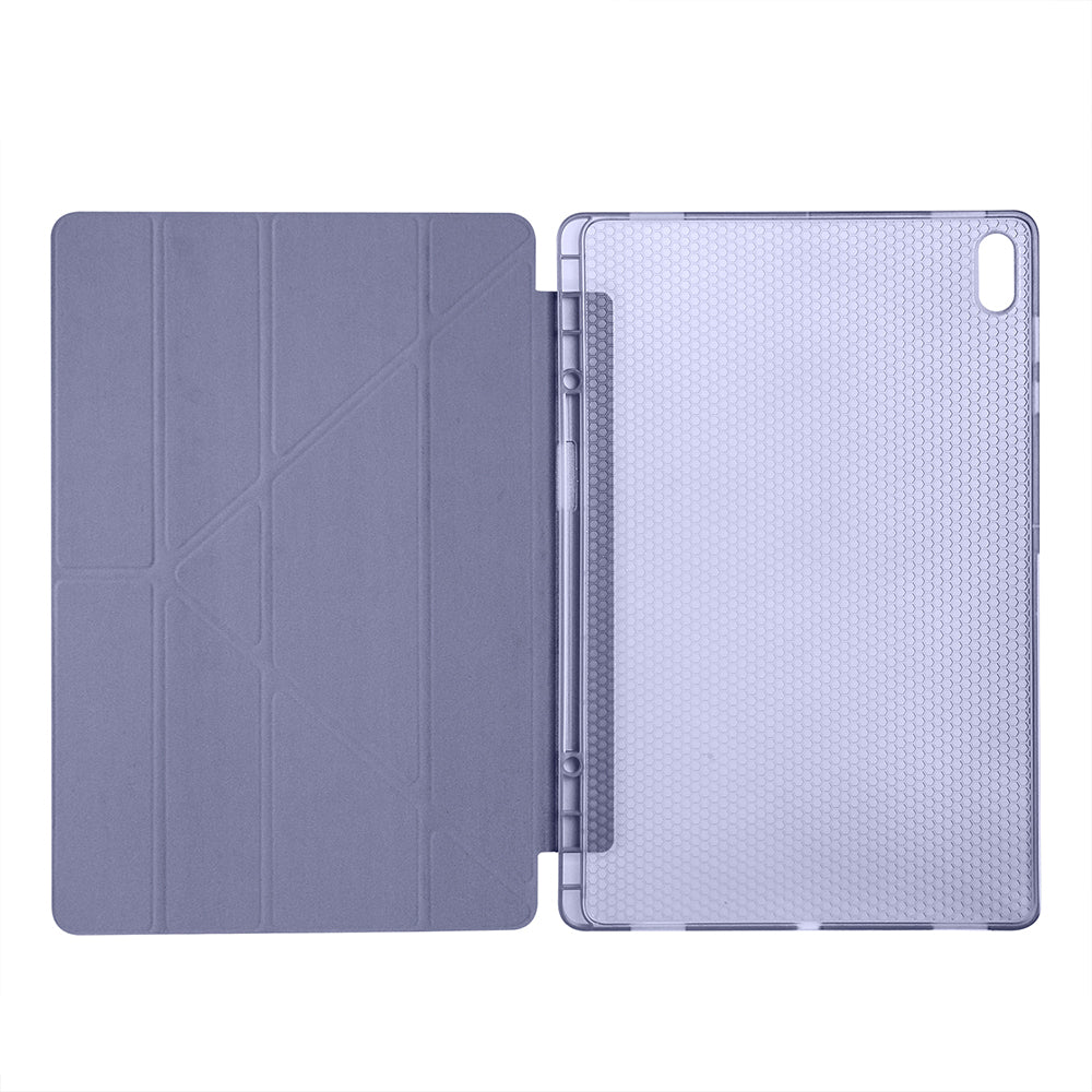 Galaxy Tab S11 Ultra Kılıf Zore Tri Folding Kalem Bölmeli Standlı Kılıf Gri