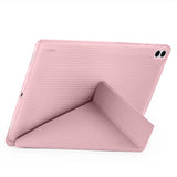 Galaxy Tab S11 Ultra Kılıf Zore Tri Folding Kalem Bölmeli Standlı Kılıf Lacivert