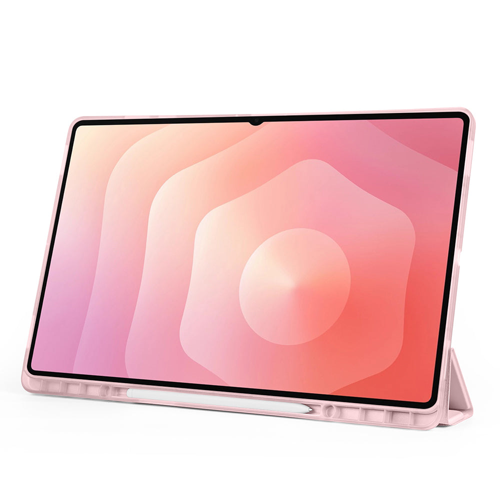 Galaxy Tab S11 Ultra Kılıf Zore Tri Folding Kalem Bölmeli Standlı Kılıf Gri