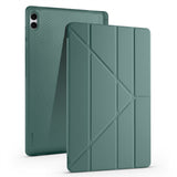 Galaxy Tab S11 Ultra Kılıf Zore Tri Folding Kalem Bölmeli Standlı Kılıf Koyu Yeşil