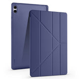 Galaxy Tab S11 Ultra Kılıf Zore Tri Folding Kalem Bölmeli Standlı Kılıf Lacivert