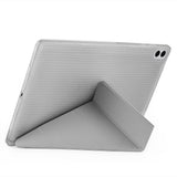 Galaxy Tab S11 Ultra Kılıf Zore Tri Folding Kalem Bölmeli Standlı Kılıf Gri