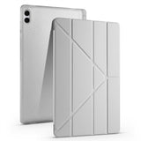 Galaxy Tab S11 Ultra Kılıf Tri Folding Kalem Bölmeli Standlı Kılıf Gri